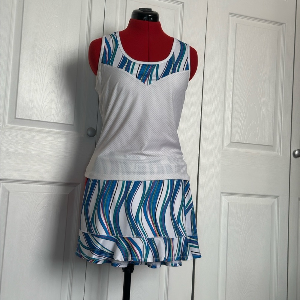 Blue and White Tennis outfit